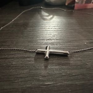 White Gold cross necklace